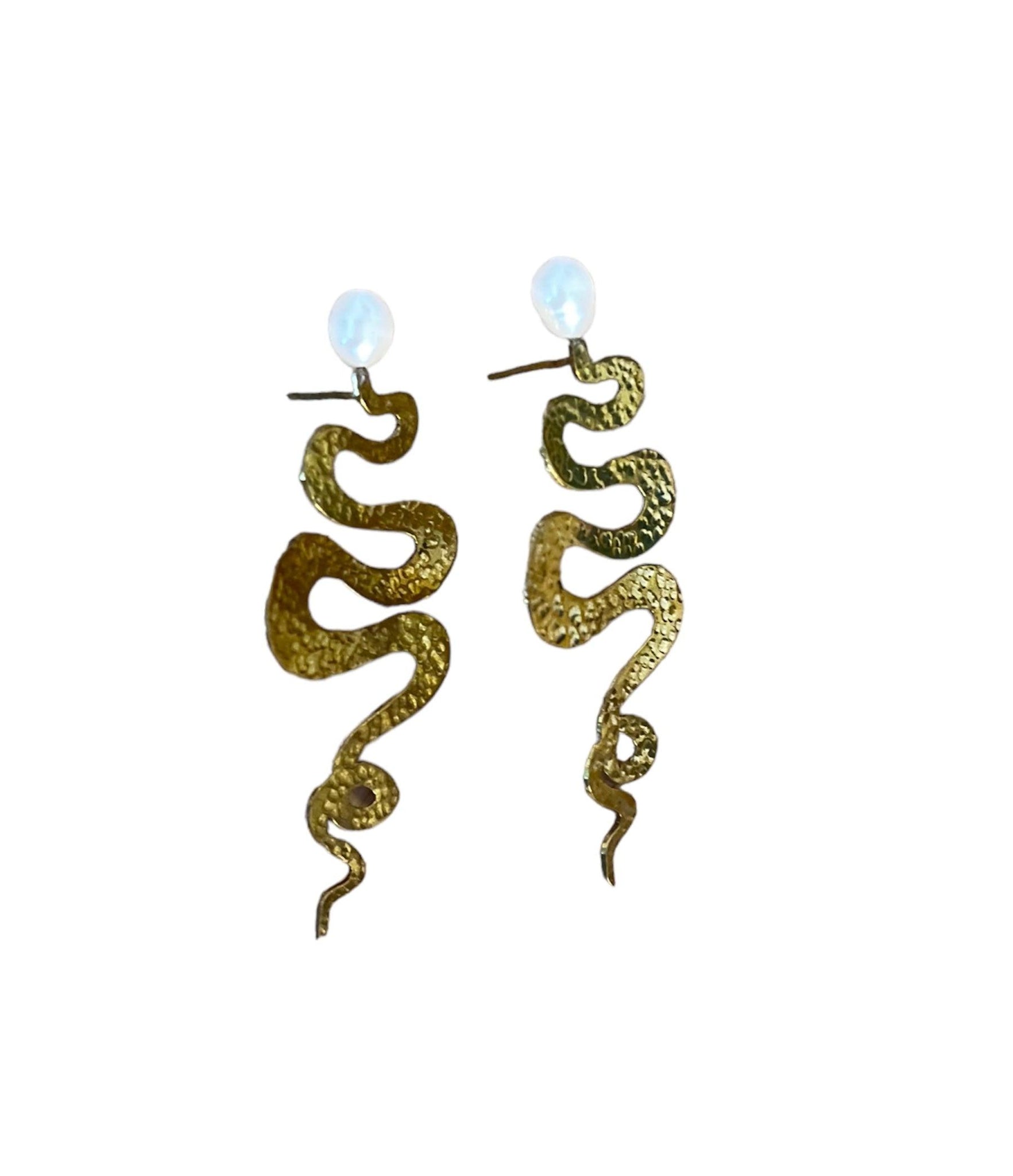 Boucles d'oreilles Serpent "Mami" - Madeya Bijoux